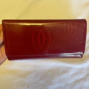 Cartier Burgundy Patent Leather Wallet – Vintage Classic